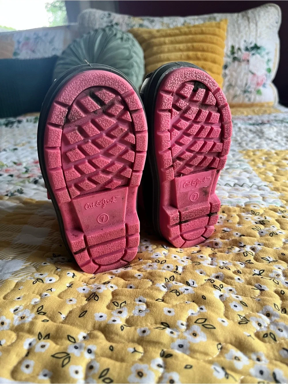 Cat & Jack Pink and Gray Toddler Snow Boots